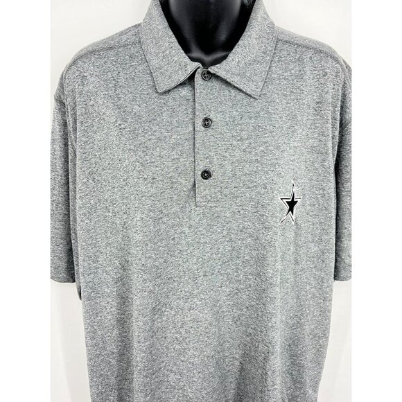 Dallas Cowboys Authentic Size Large L Gray Polo Shirt NFL Mirage Polo Men New - Picture 2 of 8